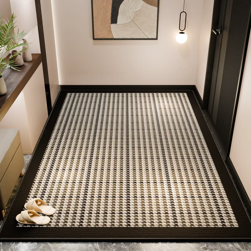 

Nordic Modern Entrance Door Mat Light Luxury Large Area Living Room Coffee Table Non-slip Rug Bedroom Bedside Soft Floor Mat 러그