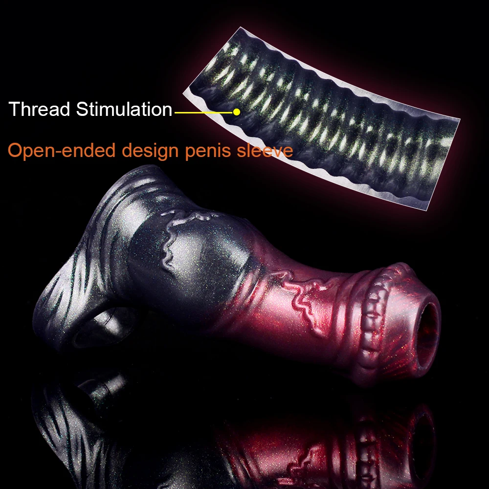 GBAR سيليكون عقدة القضيب كم مع مكافحة الإفلات حلقة غطاء الديك الجنس لعب للكبار الرجال 18 + تأخير القذف لعبة مثير متجر