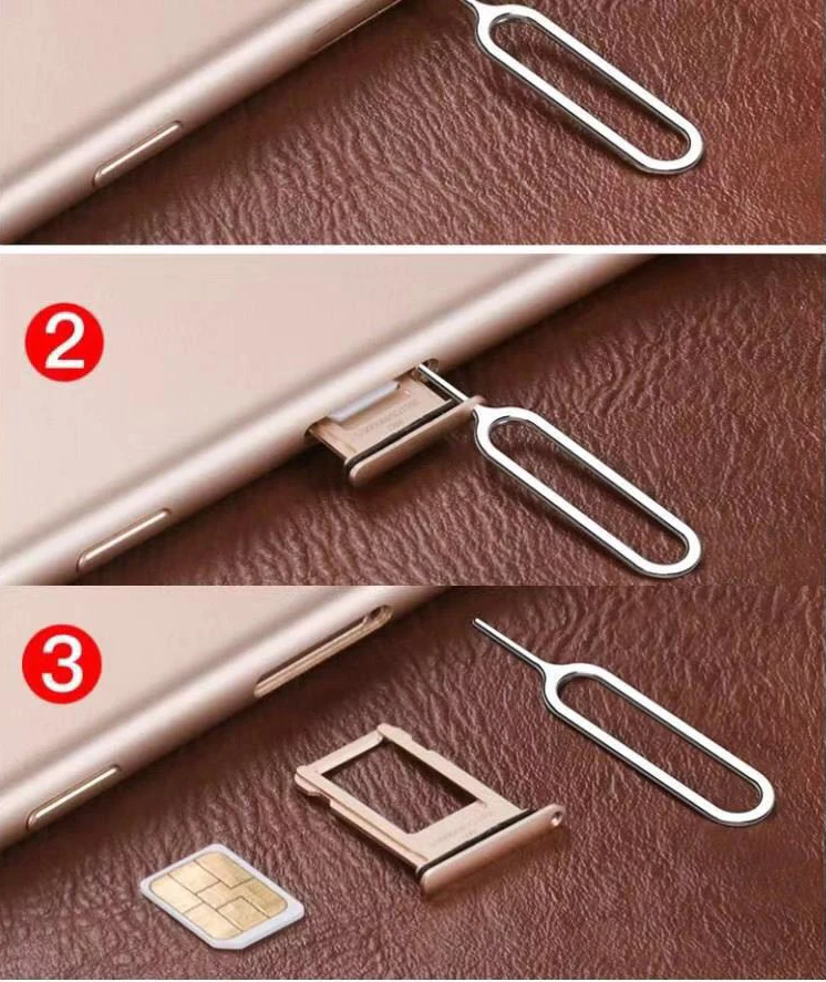 Cartão SIM Remoção Pinos de Agulha, Pry Eject Sim Card Tray Open Needle Pin para iPhone Samsung Xiaomi Redmi Micro Sd Card Tool, 100Pcs