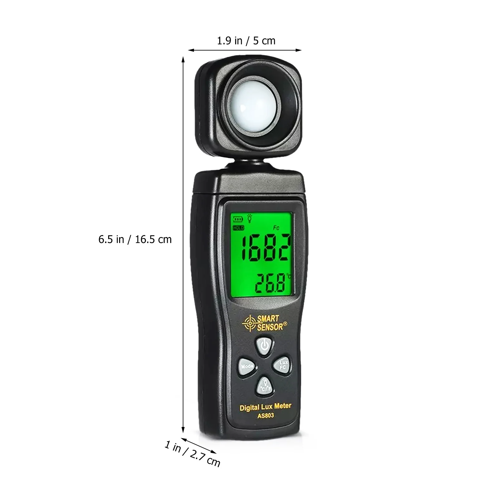 Misuratore di illuminamento del misuratore di luce digitale portatile per piante da interno Fotocamera a pellicola Misurazione accurata della luce del tester Lux