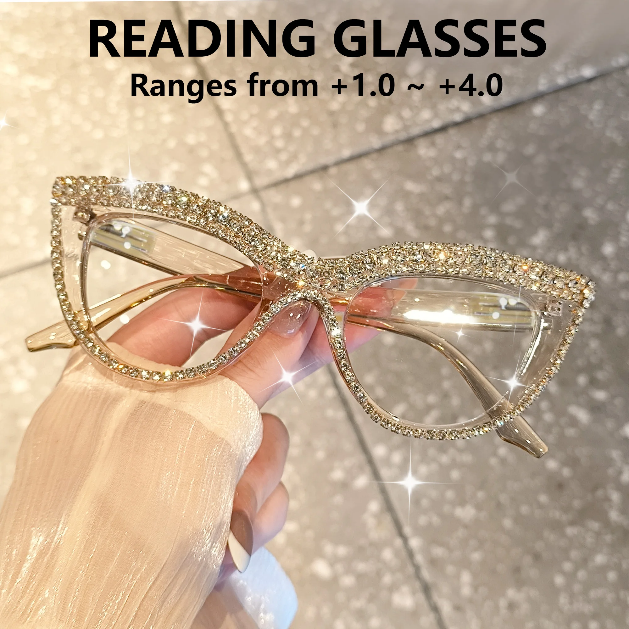 2 Stück elegante Cat-Eye-Lesebrillen für Damen und Herren, Büro- und Computergebrauch, trendige Lesebrillen, Computerbrillen – Detail 6