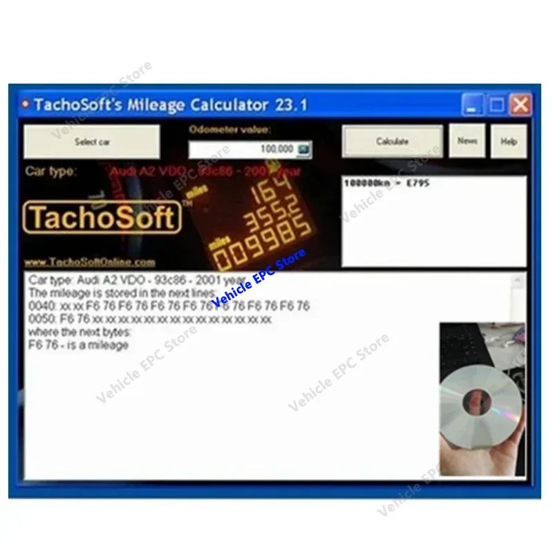 TachoSoft Mileage Calculator 23.1 TachoSoft Mileage Counter Calculation Software V23.1 With License Digital Odometer Calculators