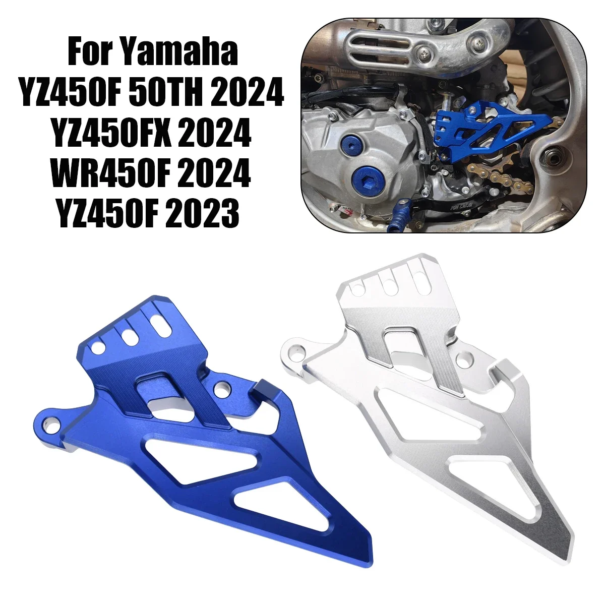 

Motorcycle Front Sprocket Cover Chain Protector Guard For Yamaha YZ450F 2023 WR450F 2024 YZ450F 50TH 2024 YZ450FX 2024 Universal