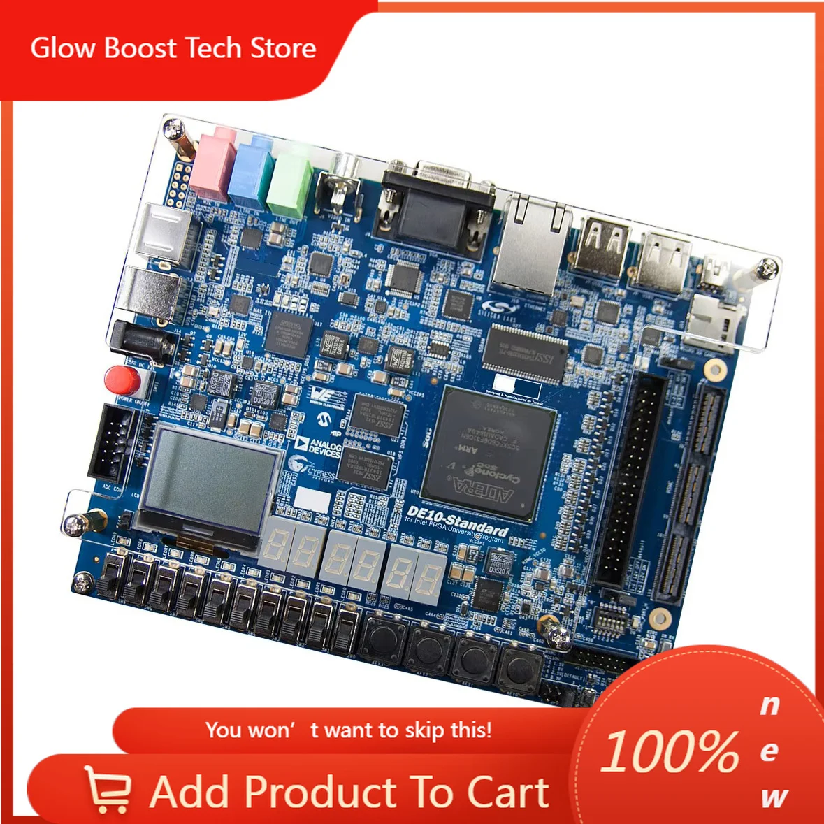 

NYEducational DIY Kit for Altera CycloneV SoC FPGA, 5CSXFC6D6F31C6N DE10-Standard Development Board Hardware with ADC Interface