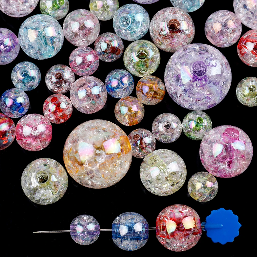 8/10/12/14/18mm AB Transparent Beads Round  Spacer Bead For DIY Bracelet Necklace Handmade Crafts C1409