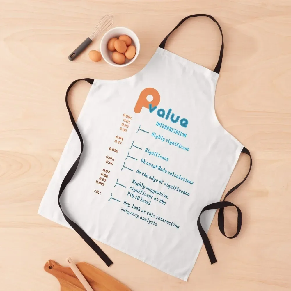 P Value Data Science Design for a Data Scientist Apron Customizable For Nail Stylist kitchen item Apron