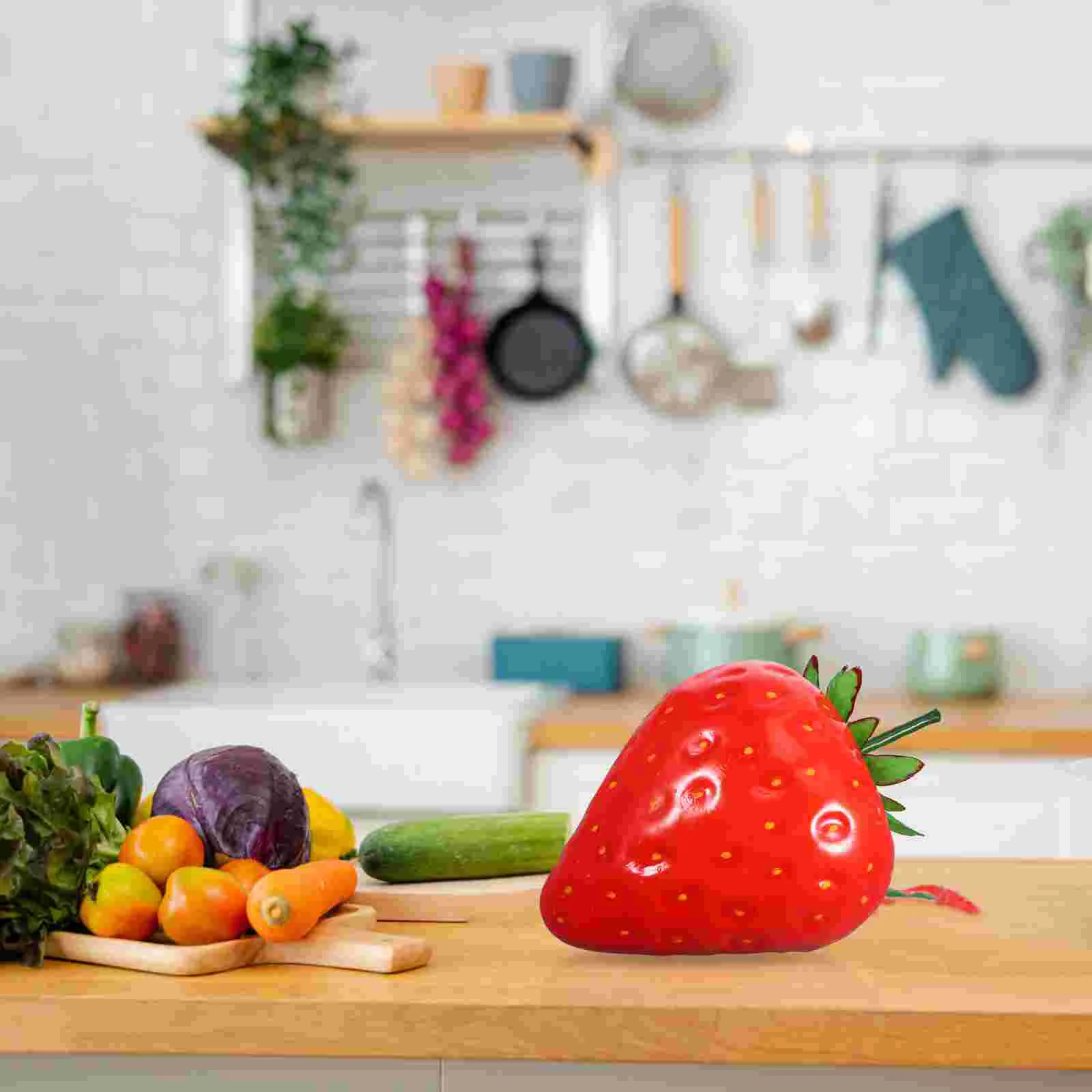 Simulation Fruit Model Strawberries Layout Scene Decor Photo Fake Extra Large Models Fruits