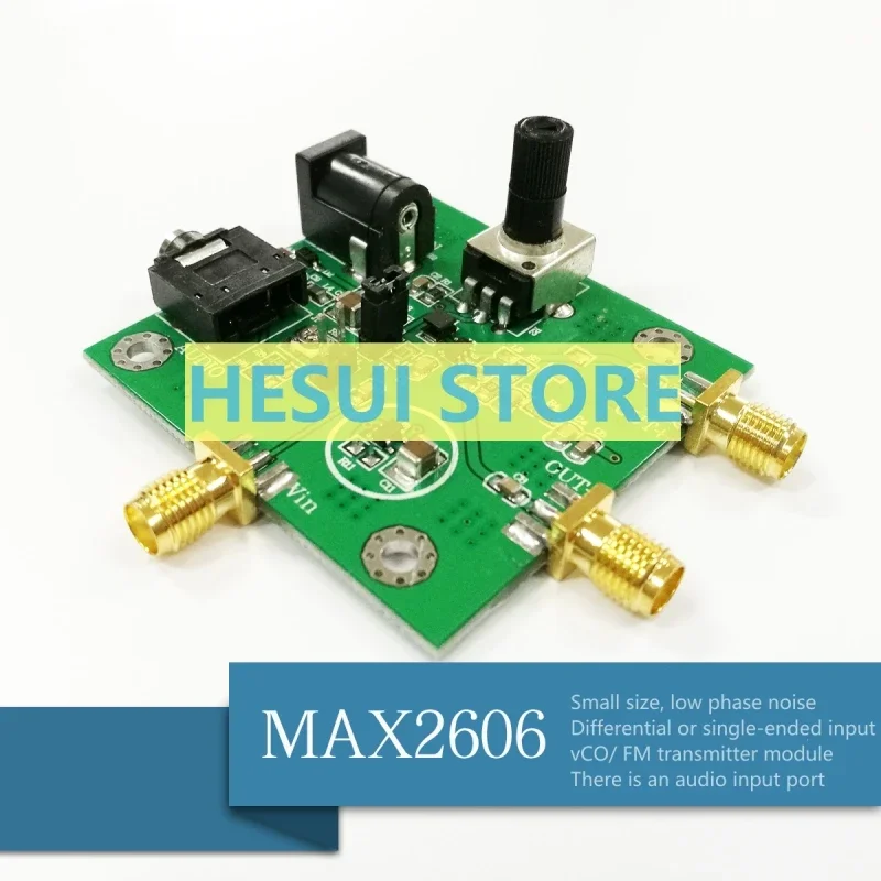 VCO RF transmitter MAX2606 chip frequency modulation emission low phase noise single terminal or differential input