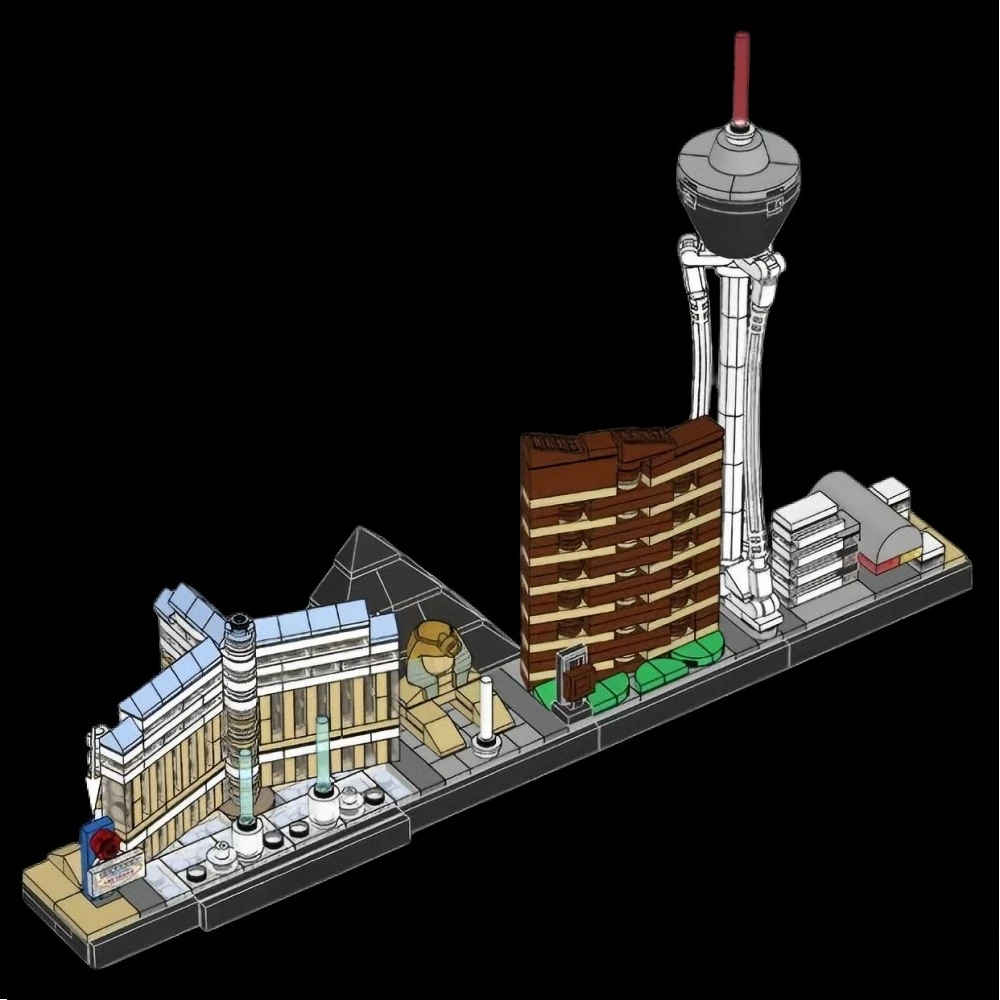 Landmarks of Las Vegas 21047 Building Blocks Sets Suitable for Christmas Gifts Compatible with Legoed Particles，501pcs.