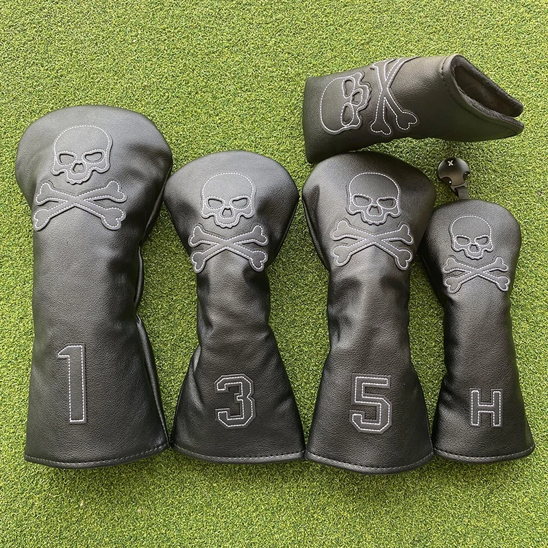 Golf club cover wood cover Golf club shaft fairway wood cover Golf club head Protective Cover Skull