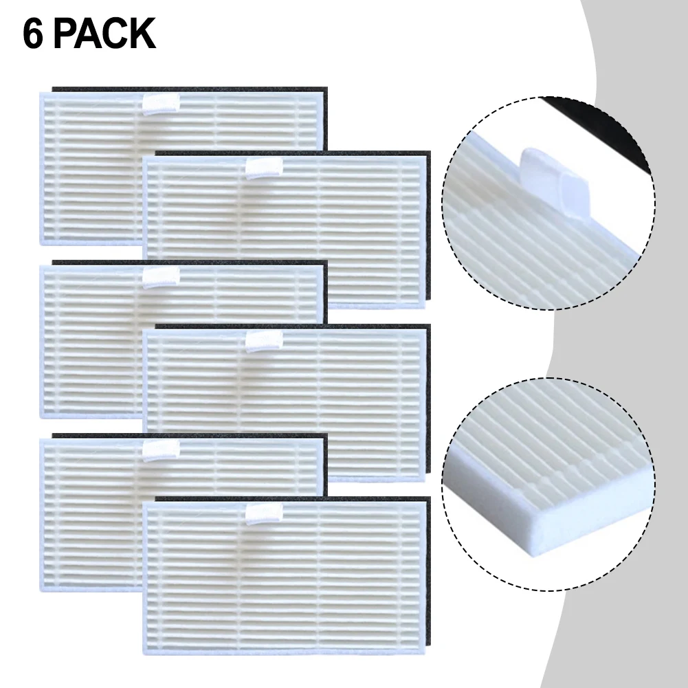 6 stücke Für OKAMI R117 Roboter Staubsauger Waschbar Filter Ersatz Hause Reinigung Appliance Zubehör