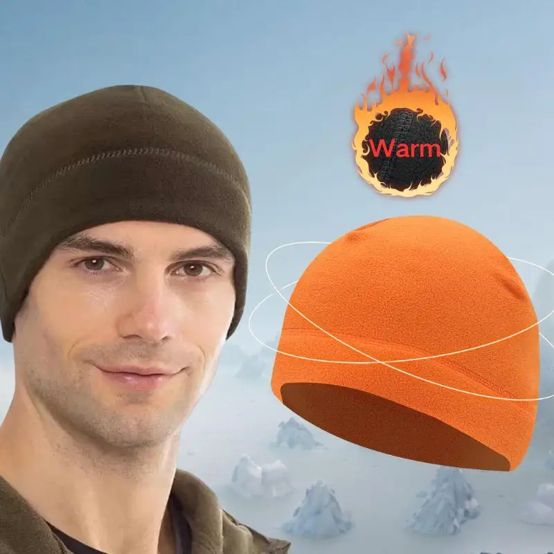 

2025 Windproof Fleece Sports Beanies Hat Winter Warm Camping Hiking Caps Male Lady Outdoor Coldproof Fishing Cycling Hunting Cap