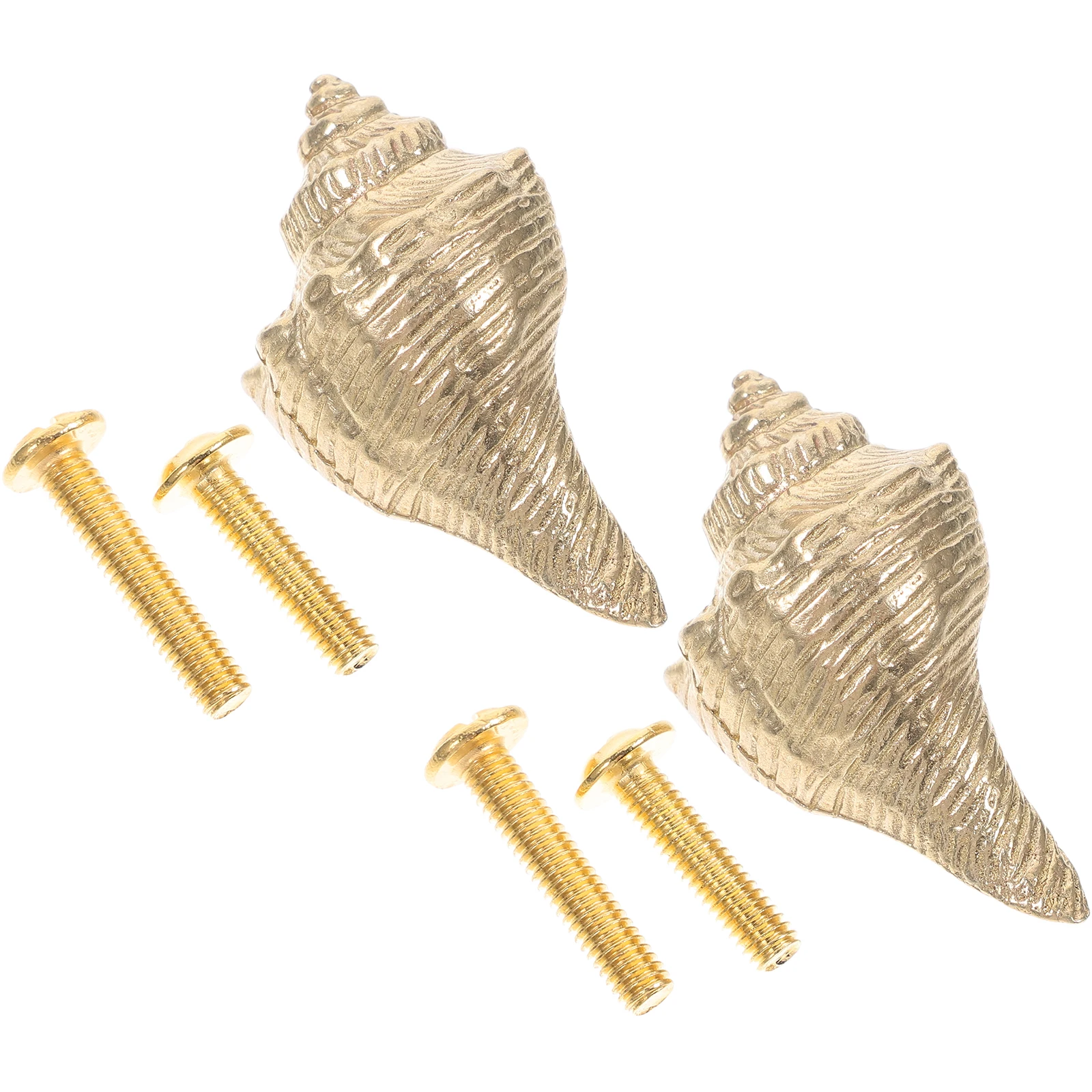

2Pcs Vintage Brass Seashell Drawer Pulls Coastal Cabinet Knobs for Dressers Furniture Hardware Decorative Nautical Handles