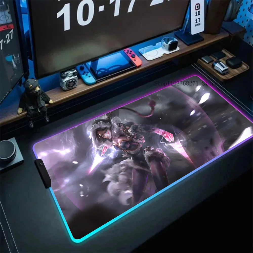 Game Dota 2 Mousepad XXL RGB Gaming Mouse Pads HD Black Gamer Accessories Large LED