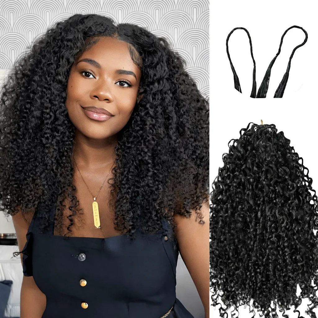 

Бирманские кудрявые волосы для наращивания, спиральные кудри, черные, натуральные человеческие волосы, бразильские, предварительно разделенные, без узлов, для плетения кос.