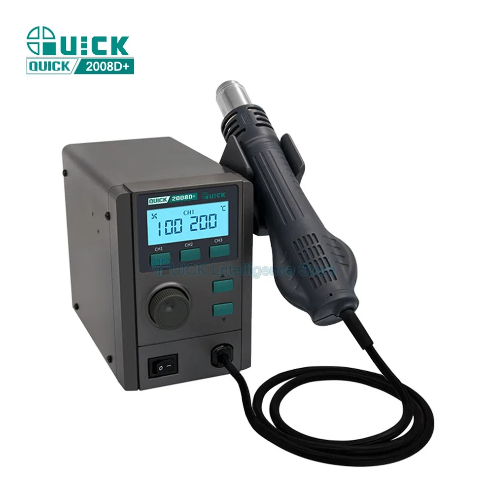 Rework Station QUICK 2008D+ Hot Air Gun Soldering Stations LCD Digital display Hot air welding station Heat Gun SMD PCB Repair