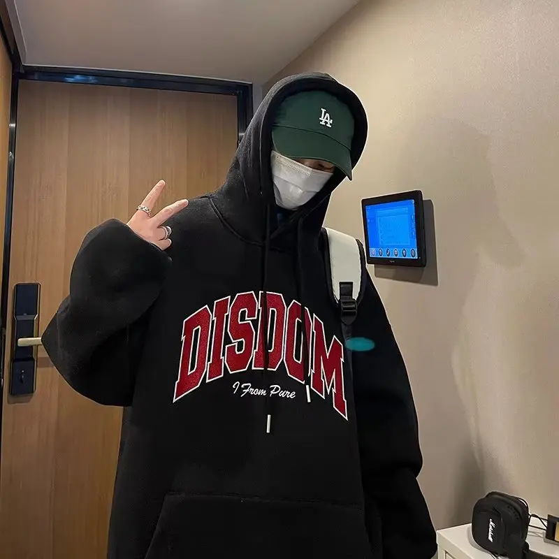 

Толстовка с принтом Ins, модная мужская толстовка с капюшоном, универсальный осенний спортивный мужской пуловер, зимний свободный топ с надписью для мужчин, праздничные подарки