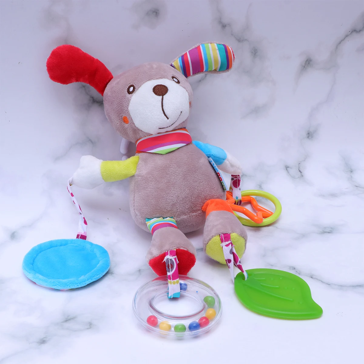 

Cute Baby Toys Cartoon Animal Hanging Crib Stuffed Vision Development H Eye Coordination Fun Bells