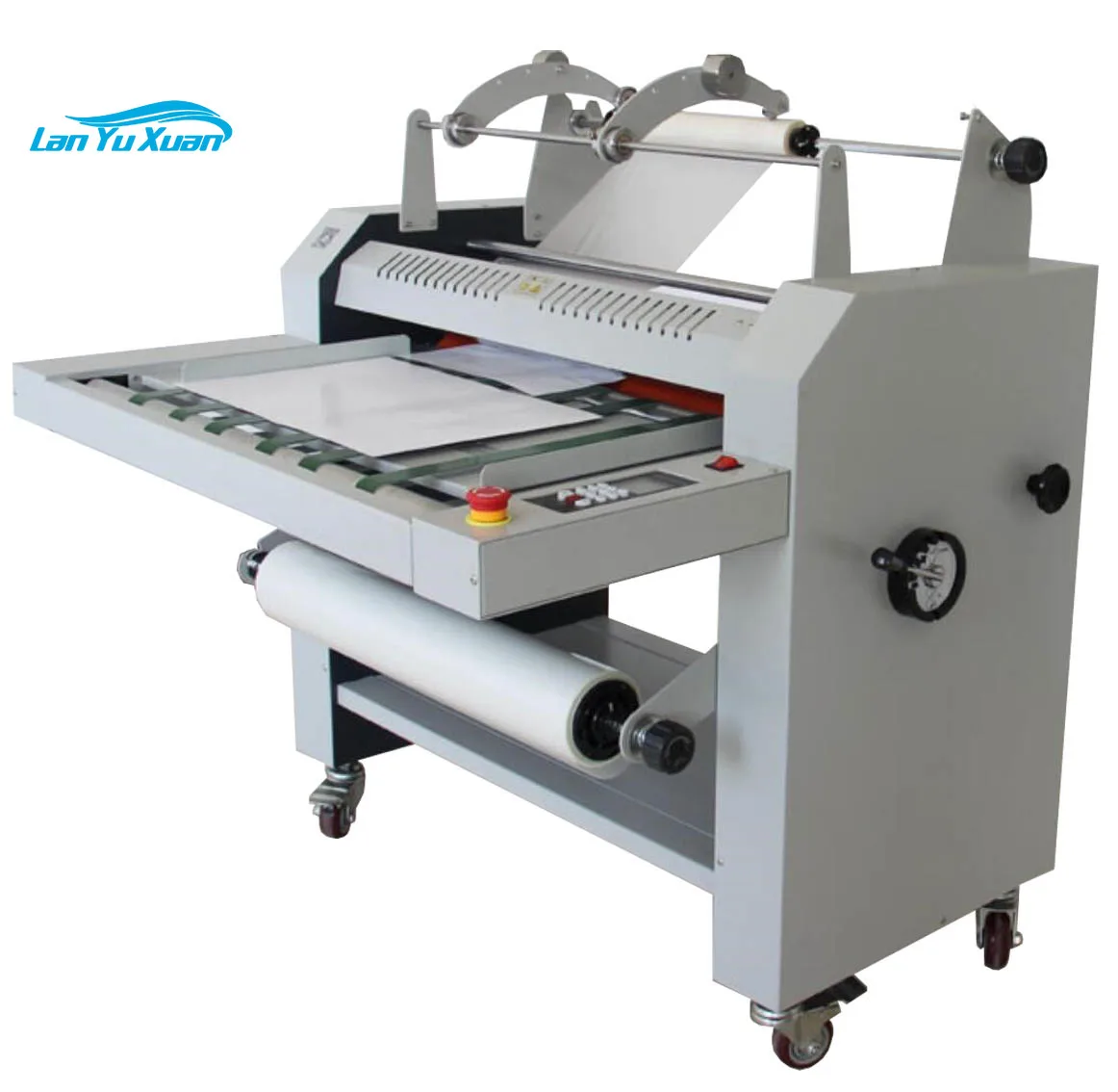 

SG-490 490Mm 19 Inch Papier Lamineren Machine Automatische Riem Voeden Warm En Koud Lamineren Machine Met Top Film Cutter