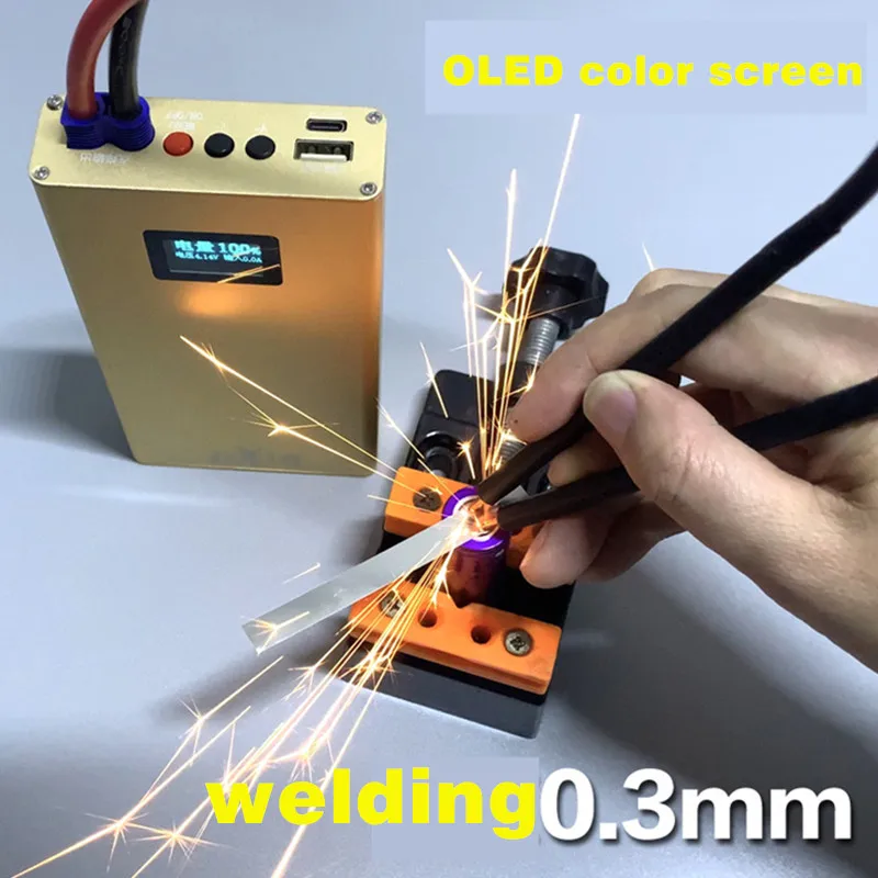 DX10 Portable Spot Welder OLED Adjustable Mini 18650 Battery Spot Welding Machine Tool 10600mAh 0.2mm Nickel For DIY Weld Pen