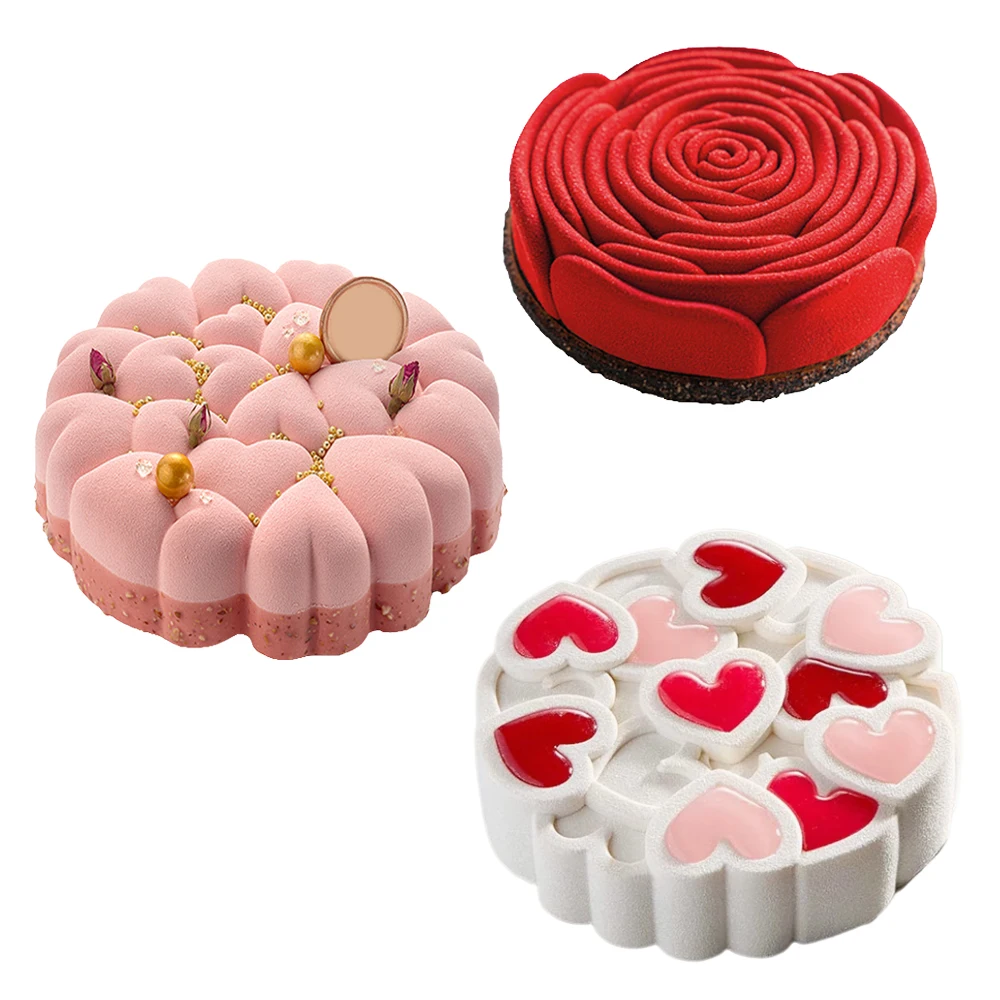 

6 or 12 Cell Wavy Lace Cylindrical Silicone Cake Mold Party Dessert Making Tools Mousse Cake Mold Kitchen Pastry Baking Supplies