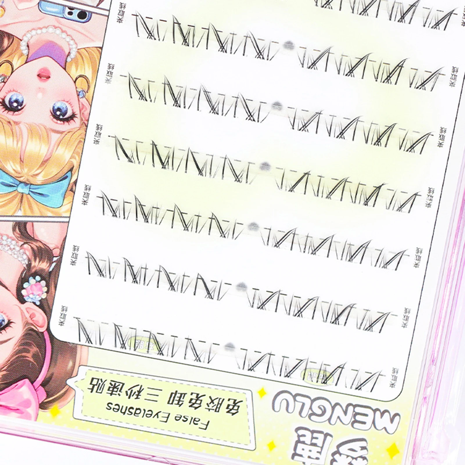 No Glue under False Eyelashes 5-6mm korean style bottom lash Winged Lower Lashes glue free Natural daily eyelash extenstions