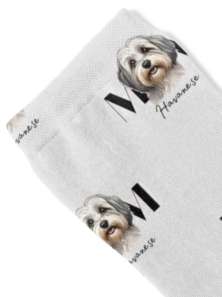 Minimalistic aesthetic Mom of Hvaanese Dog Socks snow valentine gift ideas anti-slip christmass gift Men's Socks Women's