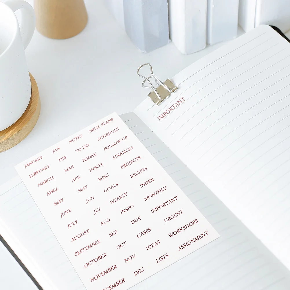 

8 Sheets Letter Hot Stamping Sticker Scrapbooking Month Stickers for Planner Child
