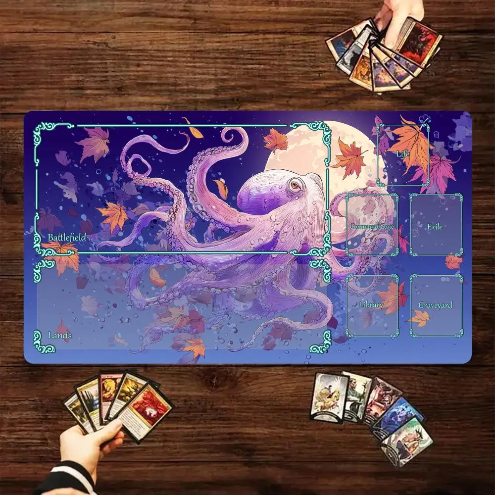 

Потрясающий игровой коврик для карточных игр Magic Card Battle Mat MTG с противоскользящим основанием, 35x60 см, для настольных игр и TCG.
