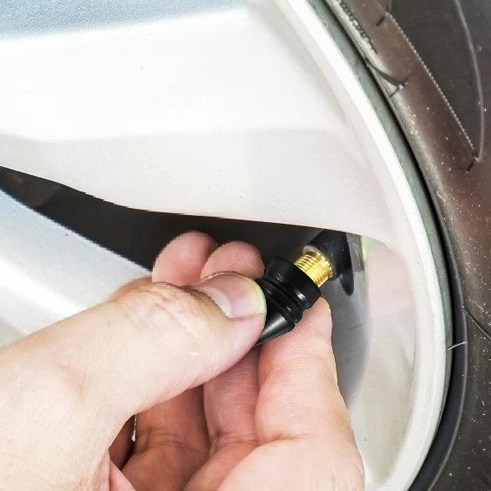 

4Pcs Stylish Tire Air Caps Aluminum Alloy Valve Stem Covers Heavy Duty for Cars Trucks Motorcycles Bright Color Design