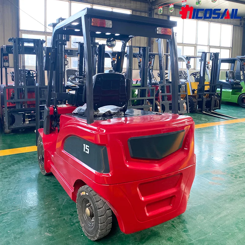 1.5T Lithium Electric Forklift UN3556 Chilwee Battery Anti-Skid Solid Tire