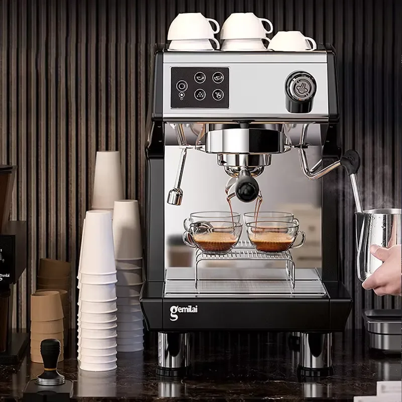 For Professional Coffee Shop German Semi Automatic Espresso Machine Commercial Cafetera With Milk Frother