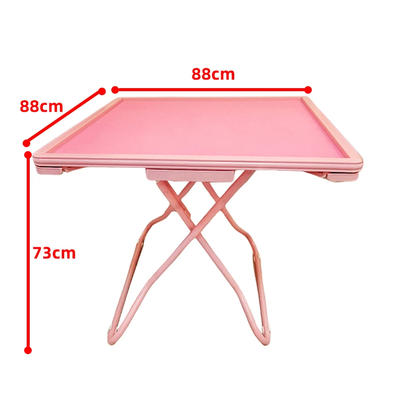 

Folding mahjong table pink chess table