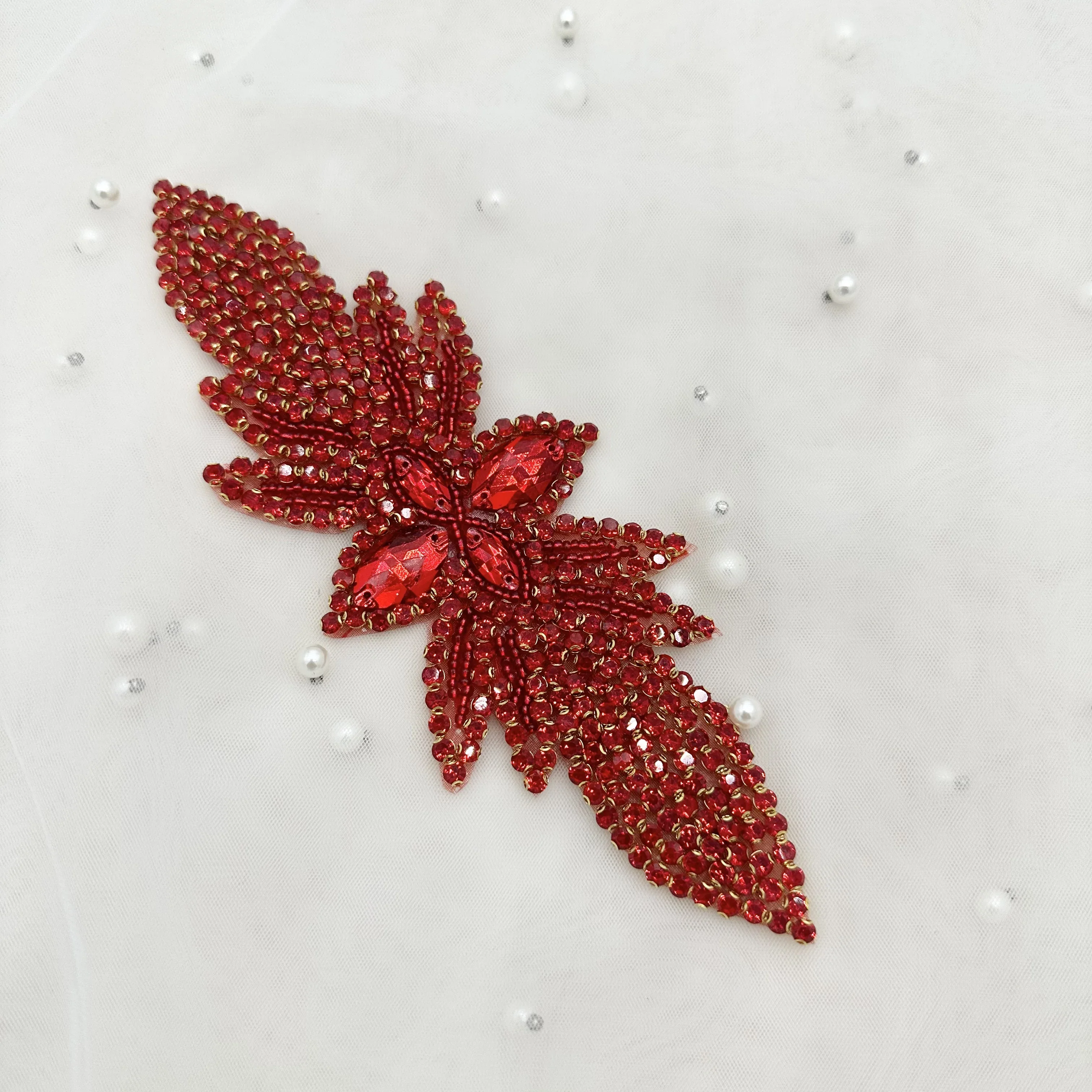 Perles en verre noires à strass cousues à la main pour robes de mariée, robes de soirée et accessoires vestimentaires pour femmes