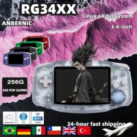 ANBERNIC RG34XX RG 34XX Retro Handheld Game Player Video Game Consoles 3500mAh PSP Game 3.4-inch IPS Screen Linux Boy Gifts 256G