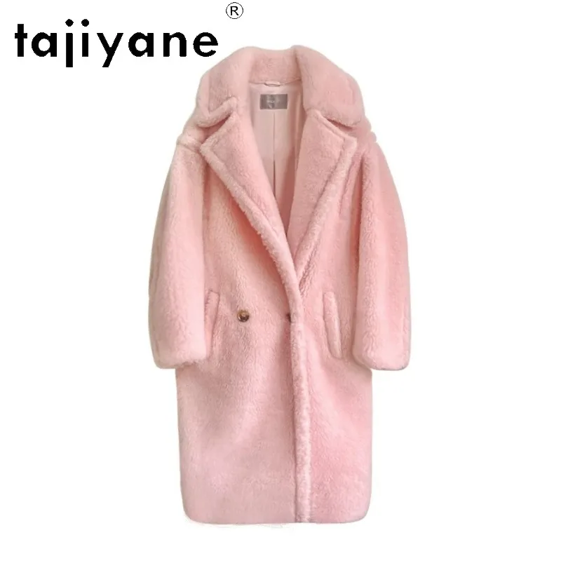 TAJIYANE 62% Alpaca Wool 26% Sheep Wool Coat Women Winter Jacket 108cm Jackets Long Coats for Women Clothing 2026 Warm Пальто