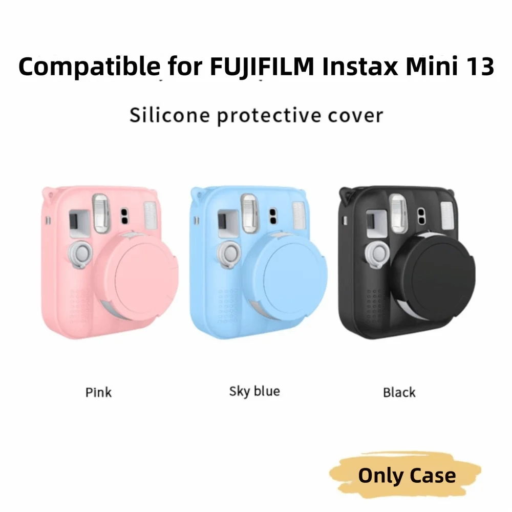 Anti-fall Silicone Camera Case Shockproof Lightweight Camera Protective Cover Comfortable Drop-Proof for FUJIFILM Instax Mini 13