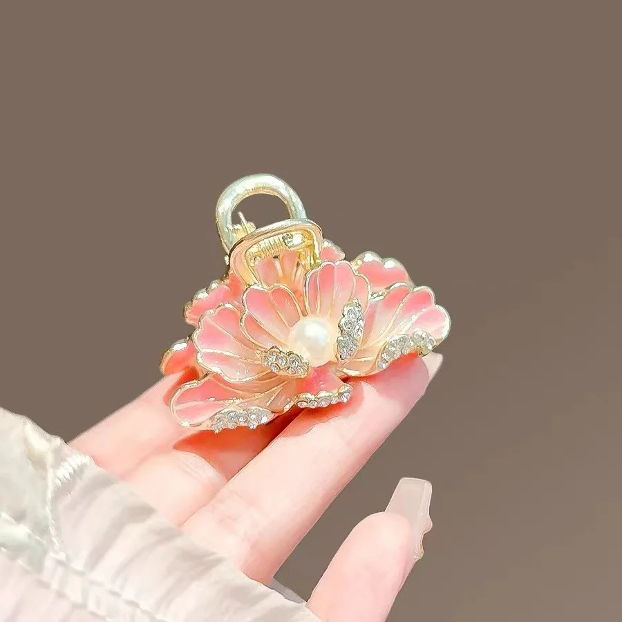 Vintage Hair Clip with Peony Flower and Pearl, Delicate and Sweet, Great for Half-up Hairstyles and Hair Accessories