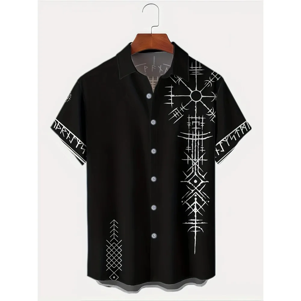 Breathable Hawaiian Shirts Baroque French Men's Shirts 3D Print Summer Fashion Street Loose Men's Streetwear Button down Shirts