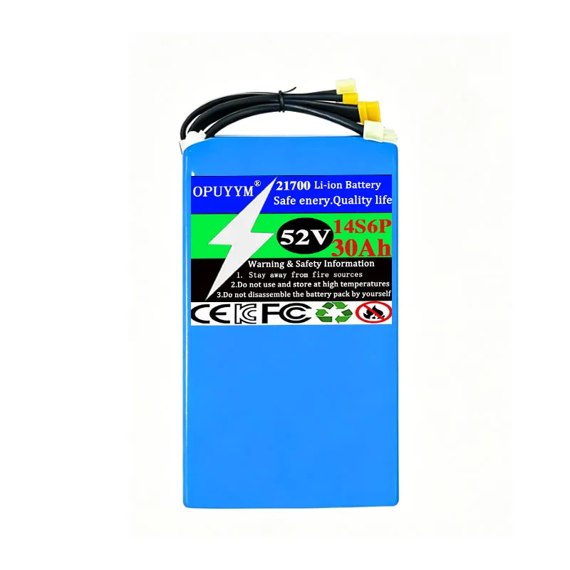 21700 14S6P 52V 30Ah Rechargeable Lithium Battery Pack Suitable for Dual Drive Scooter Battery Outdoor Power Tool Backup Battery