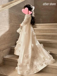 Andere Ufer elegante Vintage süße Elfenbein Blumen Perlen Prinzessin anpassen formale Gelegenheit Abschluss ball Kleid Abend Party Kleider