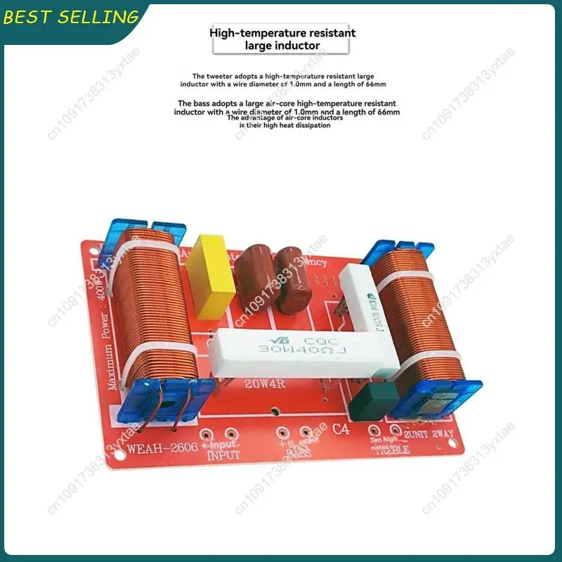 N09R-Dual-Way Treble Base Filter 400W High Power Speaker Crossover Module-Frequency Divider For DIY For Home Audio Systems