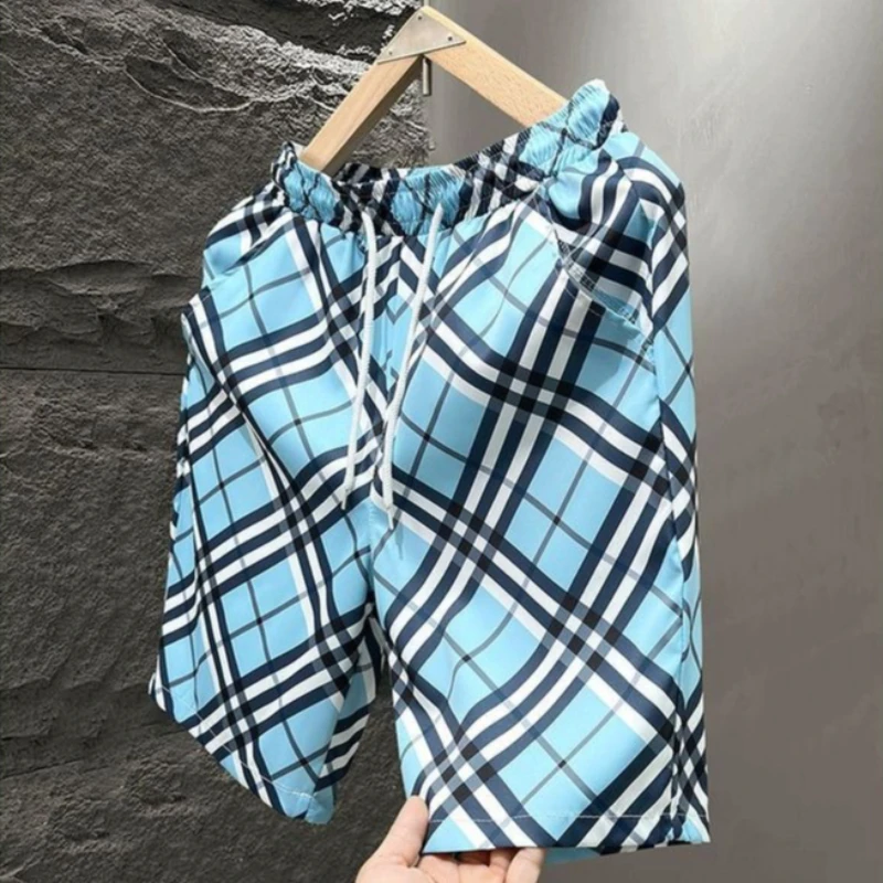 

Stylish Men's Casual Shorts for Summer 2026 Trendy Beach Wear with Ice Silk Quick-Dry Fabric and Loose Fit