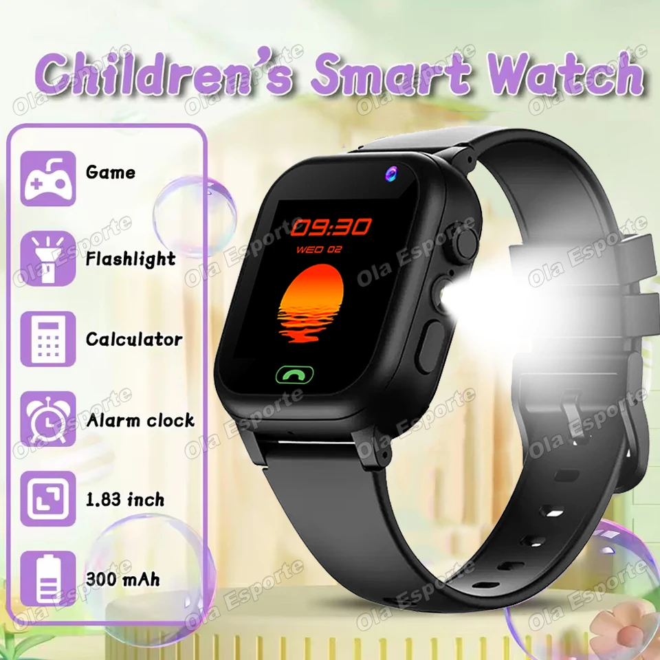 2026 Kids Smart Watch Music Camera Games Calendar SOS Calculator LBS Location Flashlight Children Watch For Kids Gift Boys Girls
