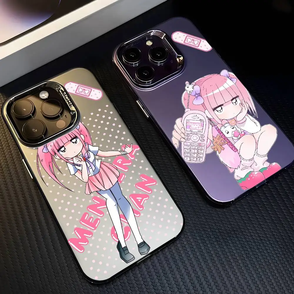 

M-Menhera Chan Anime Phone Case For IPhone 16 15 14 13 12 11 Plus Pro Max Multicolor Aurora Laser Shockproof Funda Cover