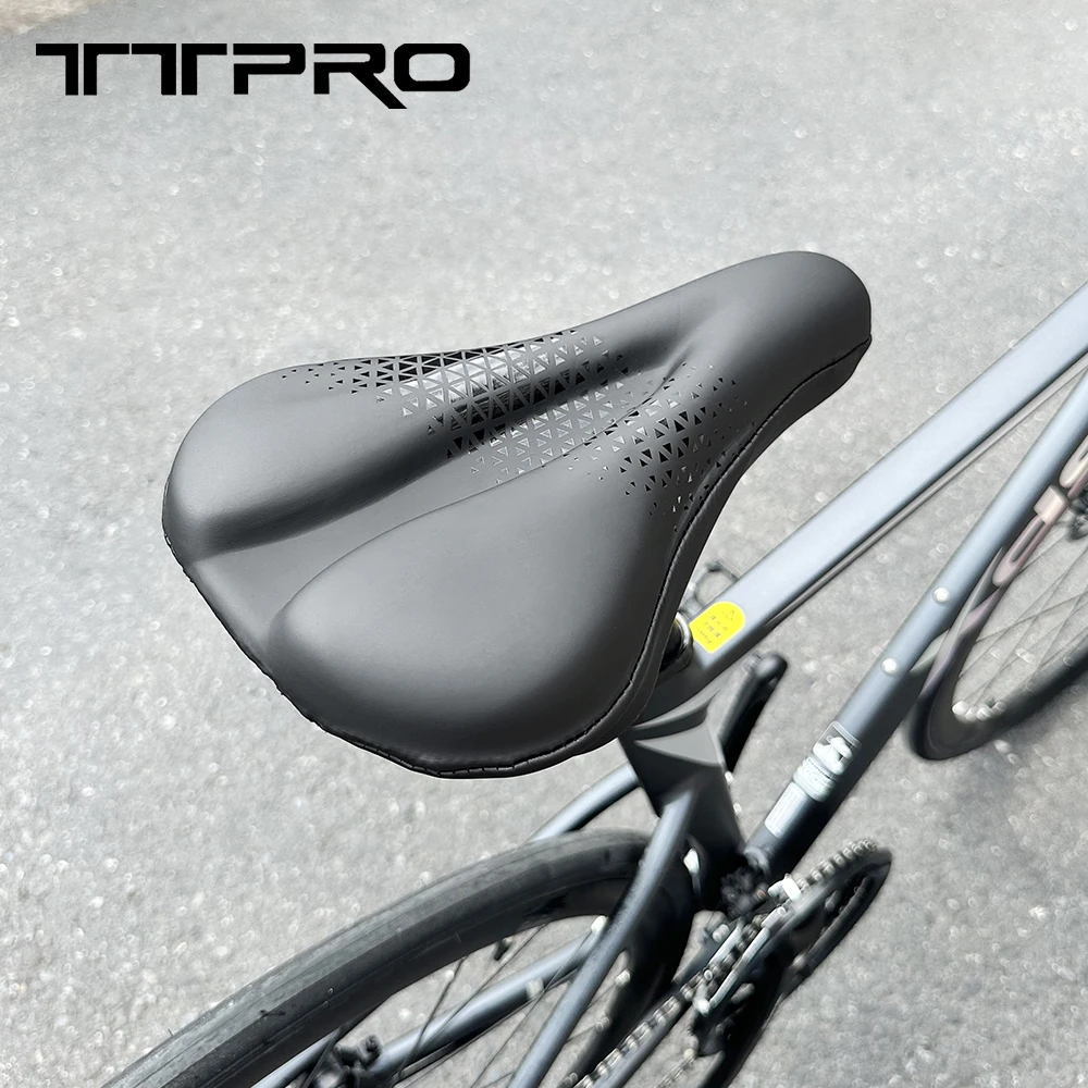 

TTPRO Bicycle Self-Locking Seat Cover Waterproof PU Pleather Comfortable Memory Foam Gel Saddle Cover For MTB Road Bike Cushion