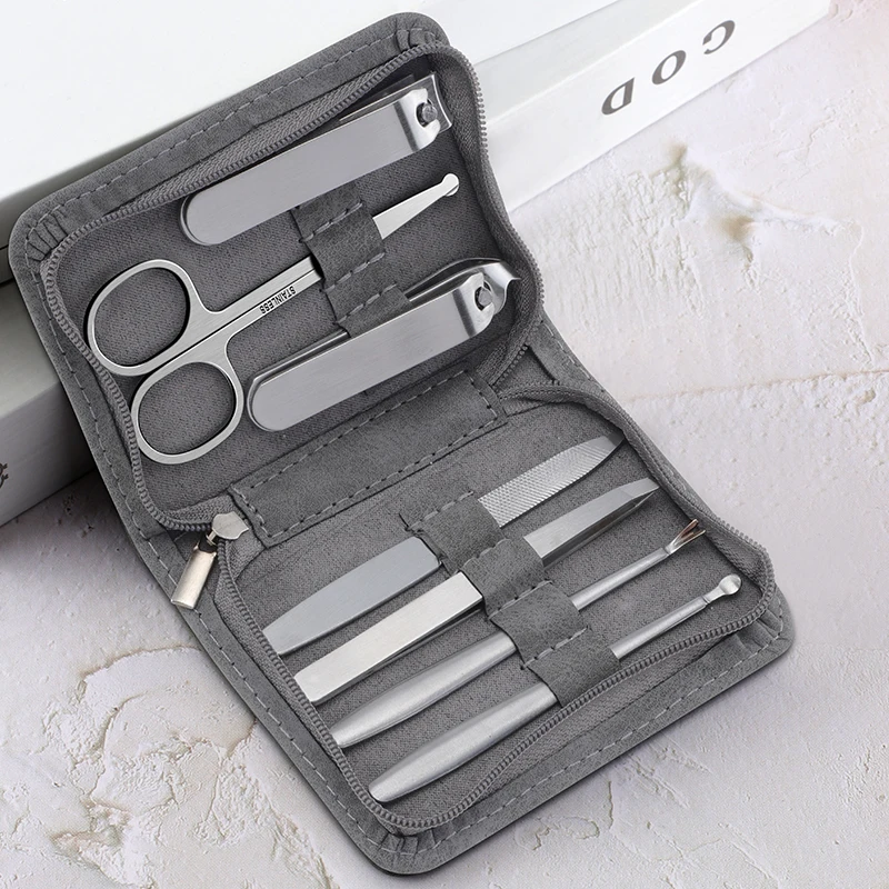 Set di strumenti per Manicure set di manicure professionale per pedicure set di tagliaunghie 7 pezzi di strumenti