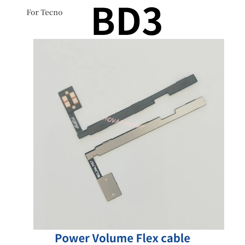 Novaphopat For Tecno POP 5P BD3 Power On Off Volume Up Down Ribbon Power Button Switch Flex Cable