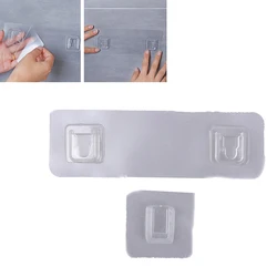 2/4pcs Home Plastic Hooks Waterproof Sticky Hook For Kitchen Bathroom Shelf Sticker Sticking Wall Strong Adhesive Hook Hanger