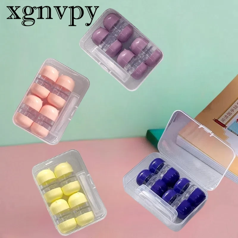 xgnvpy New Multi Pair Contact Lens Case Simple Fashion Companion Box Integrated Care Portable Easy Carry